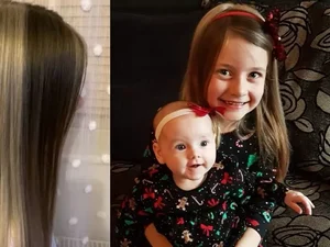 Menina com cabelos e cílios metade loiros e metade castanhos intriga a web