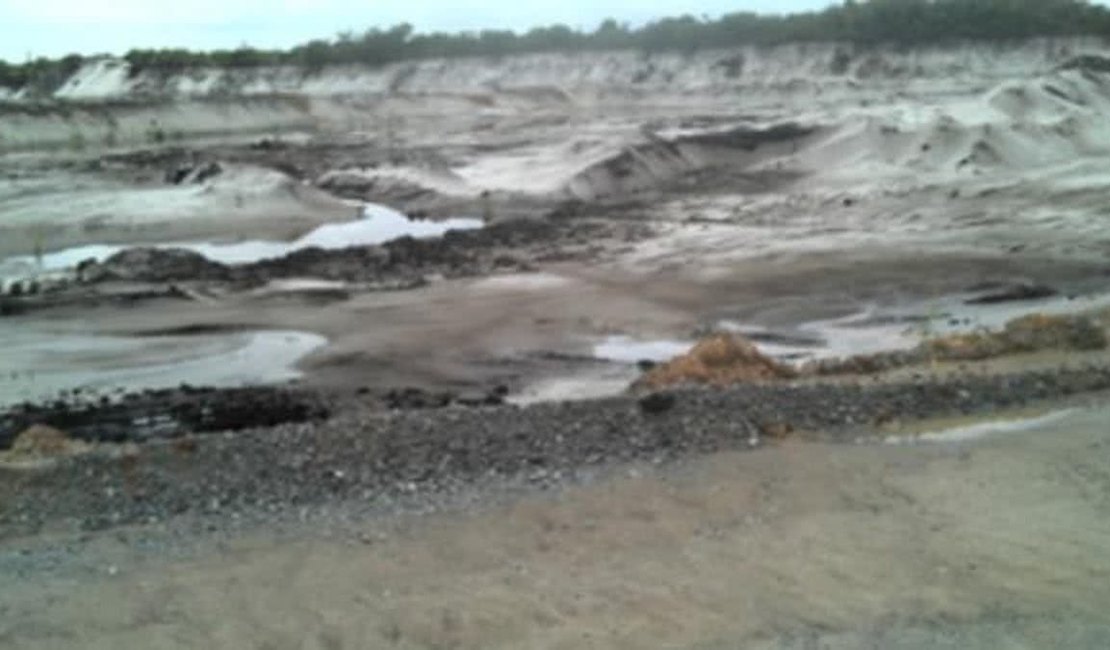 MPF aciona Justiça Federal após identificar extração ilegal de areia em área protegida de Marechal Deodoro