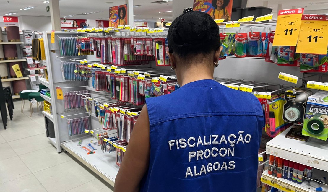 Procon Alagoas divulga resultado de pesquisa de preços em papelarias