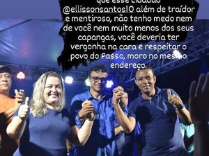 Vânia Câmara chama prefeito do Passo de Camaragibe de mentiroso e traidor