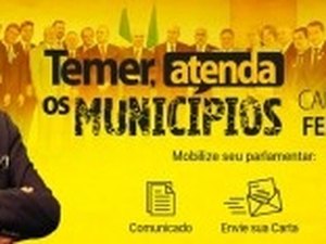 Confederação Nacional dos Municípios lança campanha para pressionar Michel Temer