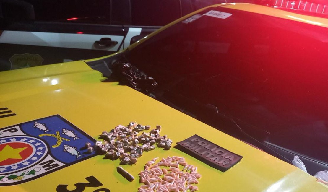 Polícia encontra grande quantidade de drogas escondida em beco de Teotônio Vilela