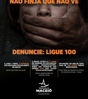 Dia de combate ao abuso sexual infantil terá ações em diversos pontos de Maceió