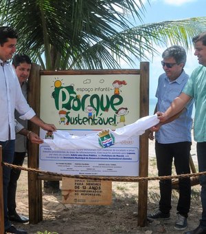 Rui Palmeira inaugura segundo Parque Infantil Sustentável de Maceió