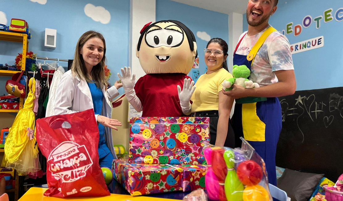 Brinquedoteca realiza doação para o setor infantil da Área Lilás do Hospital de Emergência