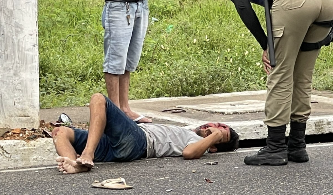Motociclista sofre acidente grave no Bosque das Arapiraca nas primeiras horas deste sábado