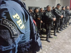 PRF e PM cumprem mandado de busca e apreensão em Novo Lino