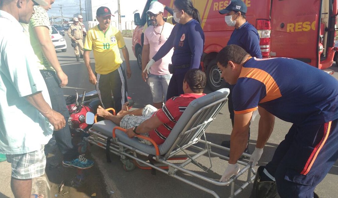 Mais um acidente de trânsito foi registrado em Arapiraca deixando pessoa ferida