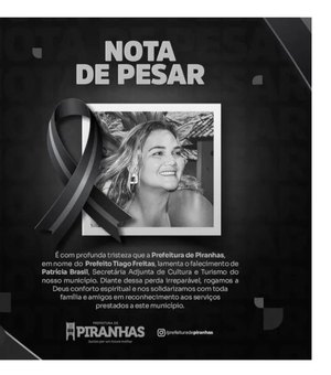 Secretária adjunta de Cultura e Turismo de Piranhas morre em Aracaju