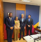 Deputado Rafael Brito recebe gestores alagoanos durante a Marcha dos Prefeitos 2025 em Brasília