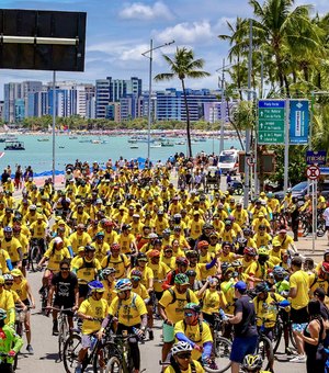1º Passeio Ciclístico Detran-AL reúne mais de mil pessoas por um trânsito seguro