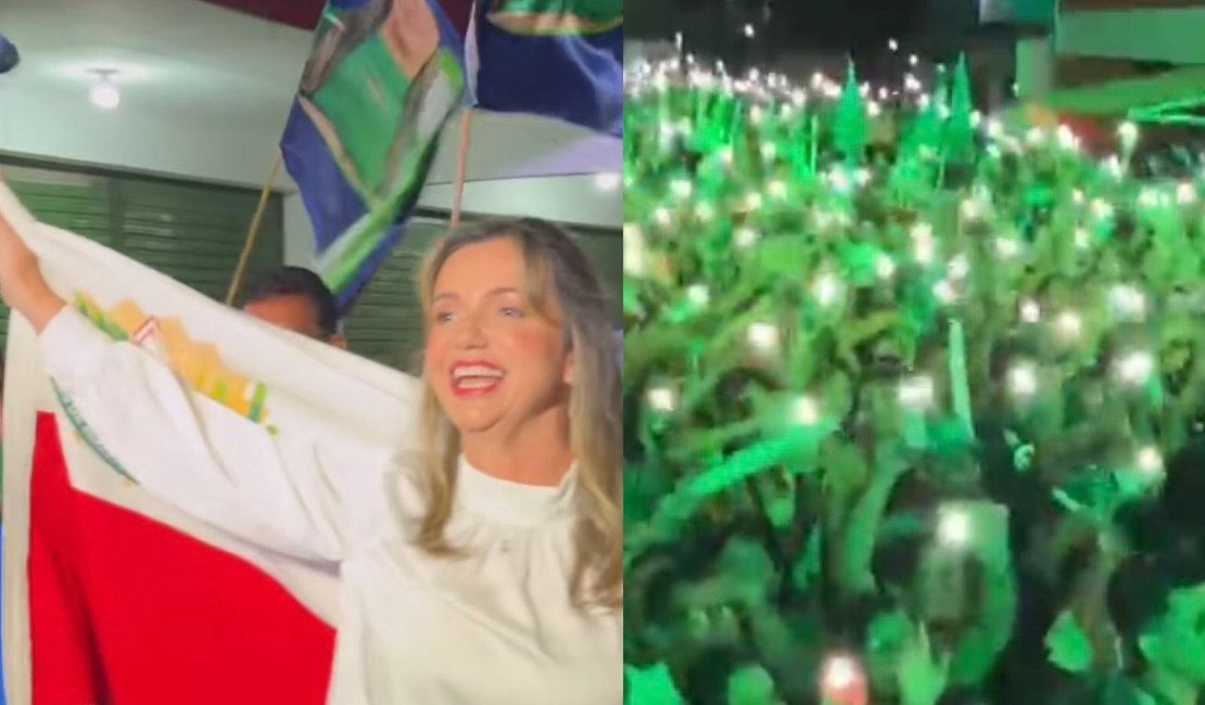 [Vídeo] Comício de Rita do Araçá arrasta multidão em Joaquim Gomes