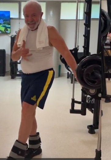 'Aqui não tem IA, é no braço!’: Janja mostra o treino ‘maromba’ de Lula ao som de pagode