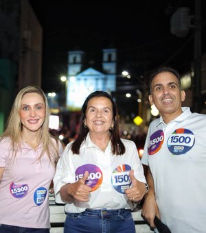 Renato Filho e Fátima Canuto mobilizam Pilar em grande carreata da campanha