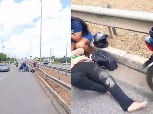 Colisão entre motos deixa duas pessoas feridas na AL-220, em Arapiraca