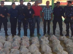 Meia tonelada de alimentos arrecadada no Campeonato Miguelense de Futsal é distribuída