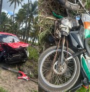 Motociclista sofre fratura na perna após acidente na AL 101 Norte