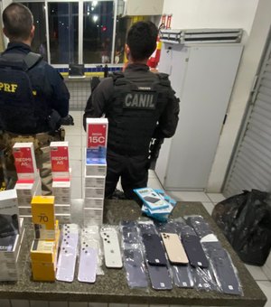 PRF e 3º BPM apreendem 650 produtos sem nota fiscal em São Sebastião