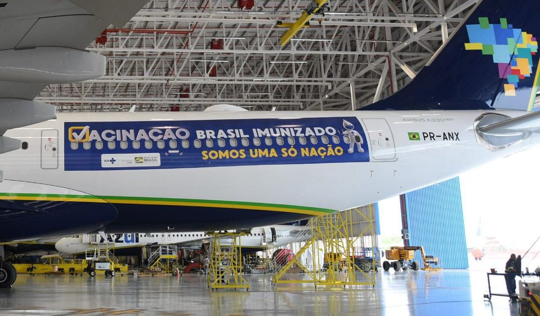 Avião que vai buscar vacinas na Índia decola nesta sexta-feira (15) do Recife