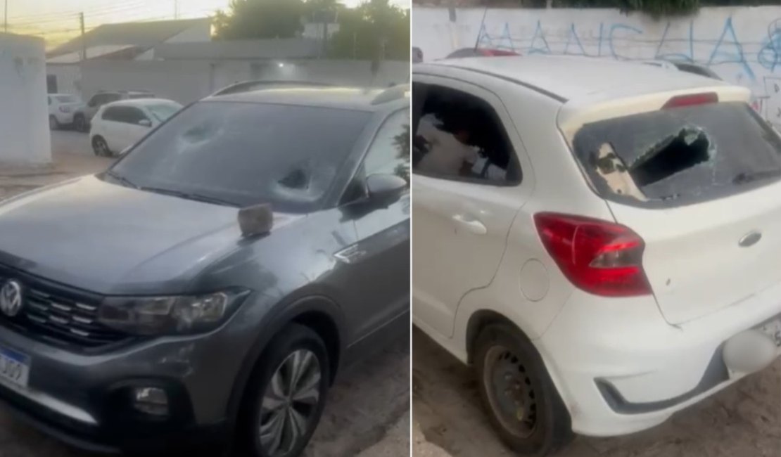 [Vídeo] Carros são depredados após final do Campeonato Alagoano em Arapiraca