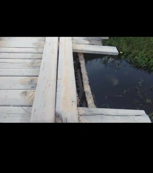 Precariedade de ponte amedronta moradores da zona rural de Maragogi