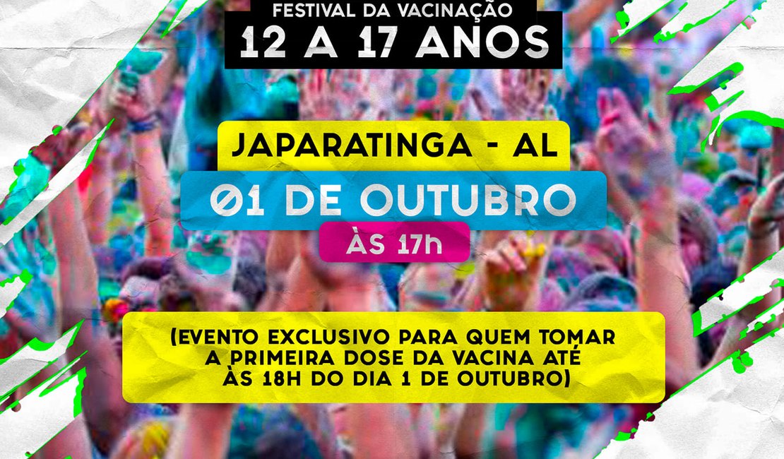 Prefeitura de Japaratinga promove Happy Holi da Vacinação nesta sexta