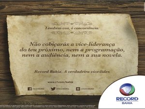 Record Bahia rebate alfinetada do SBT em anúncio publicitário