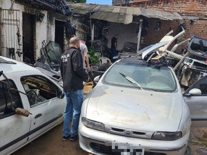 Operação da polícia fecha desmanche de carros em Maceió