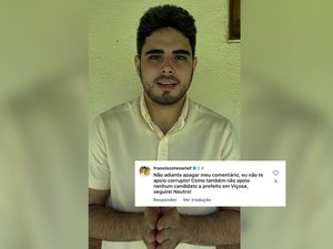 Chico Tenório anuncia apoio a Flaubert Filho em Viçosa, mas filho ex-candidato diz que seguirá neutro