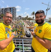 Leonardo Dias e Fabio Costa participam de ato de 7 de setembro e reforçam apoio a Flávio Bolsonaro