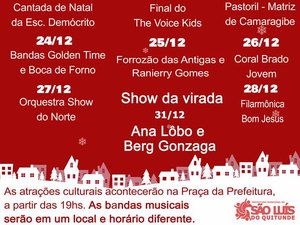 São Luís do Quitunde divulga programação de Natal e Réveillon