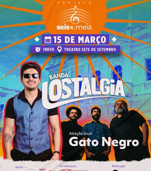 Projeto Seis & Meia é retomado em Penedo com show das bandas Lostalgia e Gato Negro