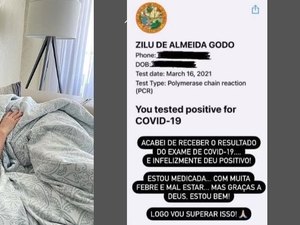 Zilu é diagnosticada com covid-19: 'Estou com muita febre e mal estar'