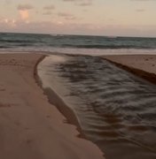 Vídeo levanta suspeita de despejo de esgoto no riacho de Guaxuma, em Maceió