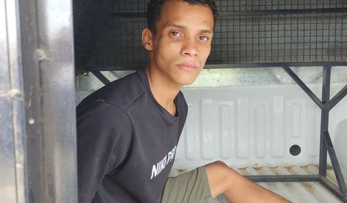 Polícia prende jovem suspeito de arrombar lojas em Palmeira dos Índios