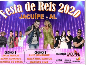 Festa de Santos Reis terá Batista Lima e Walkyria Santos em Jacuípe