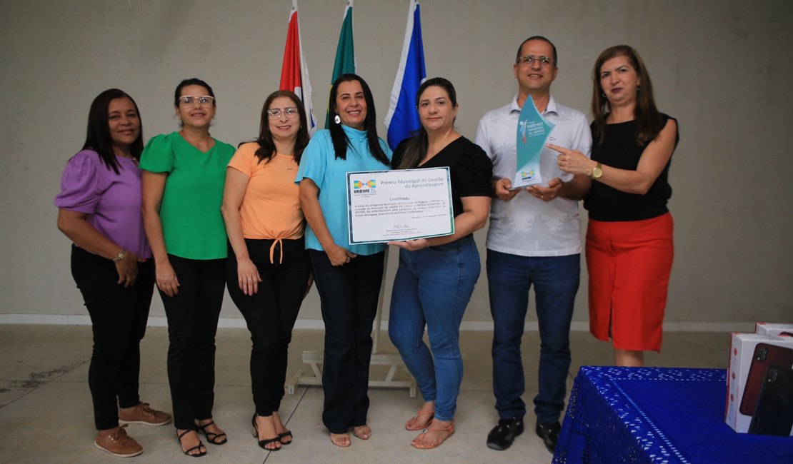 Educação de Lagoa da Canoa é premiada ao se destacar entre os 10 municípios com melhores notas no IDEB em AL