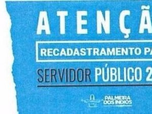 Prefeitura de Palmeira realizará recadastramento de todos os servidores públicos municipais