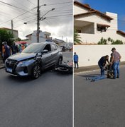 Motociclista é arremessado após carro avançar sinal em Arapiraca