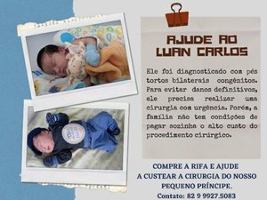 Família faz campanha para que bebê possa realizar cirurgia de urgência