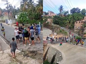 Moradores registram briga generalizada entre jovens na Ladeira da Moenda, em Maceió