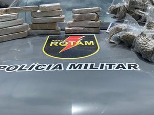 Mais de 12 quilos de maconha prensada são apreendidos em residência no Tabuleiro