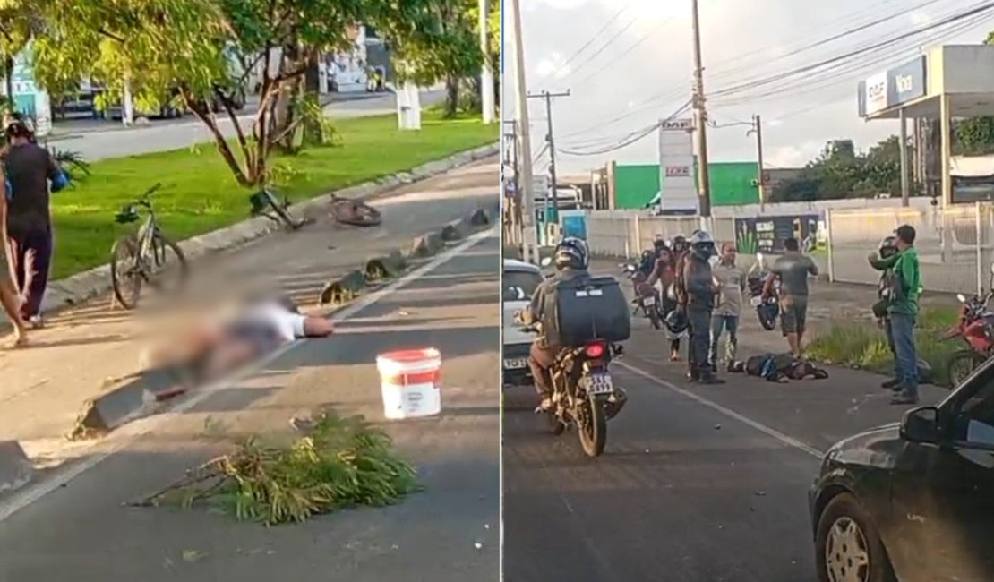 Ciclista morre após colisão com motocicleta na manhã deste sábado em Maceió
