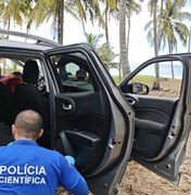 Polícia Científica faz nova perícia em carro de dono de restaurante morto em Riacho Doce