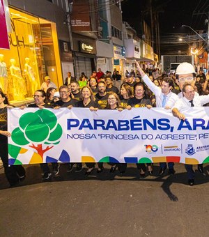 Arapiraca celebra 100 anos com desfile cívico-militar e homenagens ao desenvolvimento da cidade