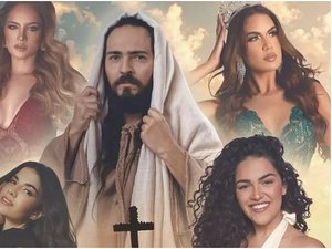 'Paixão de Cristo e as blogueiras': Cartaz de espetáculo gera polêmica nas redes sociais