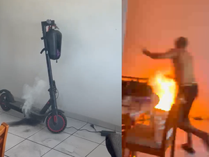 Patinete elétrico explode e pega fogo dentro de apartamento em Maceió