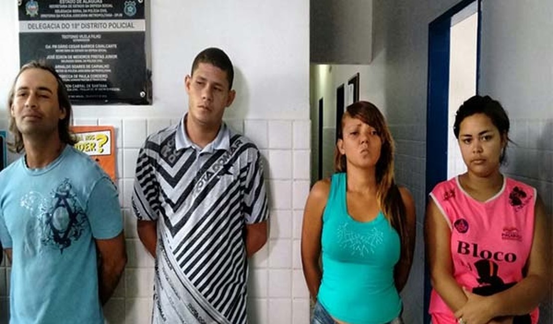 PC prende quatro pessoas e apreende menor foragido