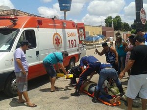 Colisão entre duas motos  deixa uma pessoa ferida