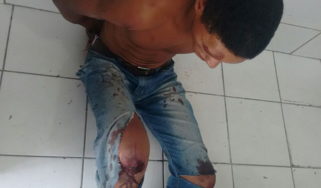Homem é preso e menor apreendido após caírem de motocicleta em Mangabeiras